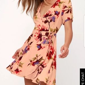 Lulus Floral Wrap Dress